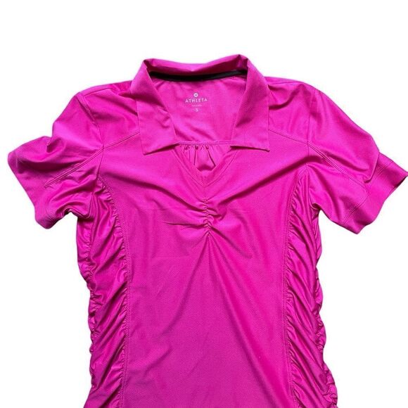 ATHLETA Birdie Polo Shirt Pink Size Small - Picture 4 of 7